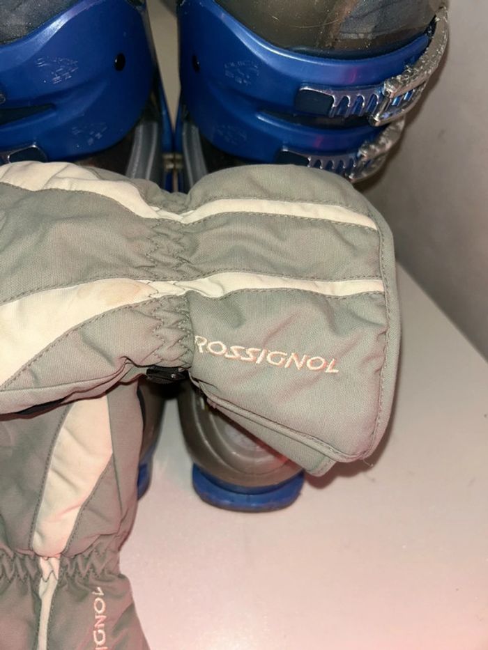 Chaussures de ski bottes de ski bleu rossignol avec paire de gant rossignol - photo numéro 17