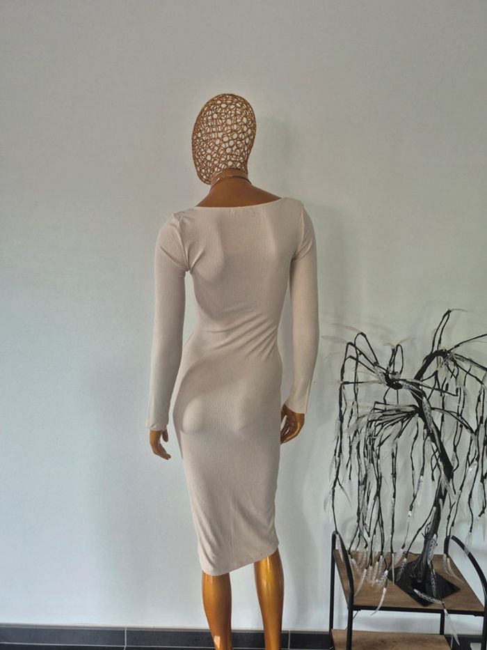 Robe Longue Crème - photo numéro 2