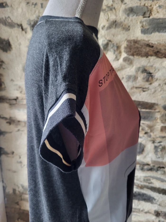 T-shirt Zara visage femme look y2k 2000's Taille M ou 38 - photo numéro 4