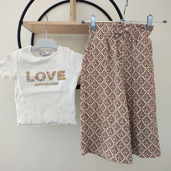 24 mois 2 ans ensemble été Gémo teeshirt pantalon fluide léger 