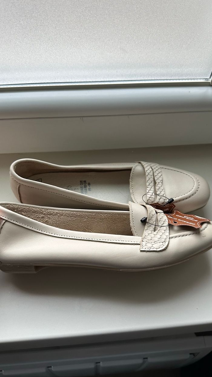 Lot paire de mocassins beige et rose - photo numéro 7