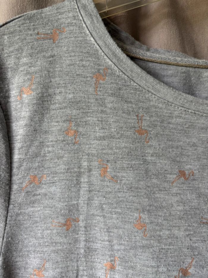Tee shirt motif flamant rose - photo numéro 2