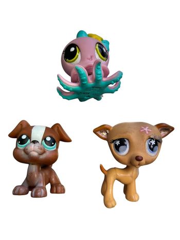 Lot de 3 figurines Littlest PetShop Hasbro