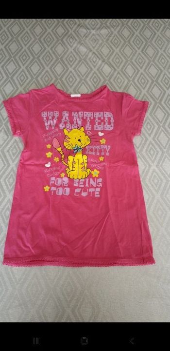 T-shirt long rose 4 ans