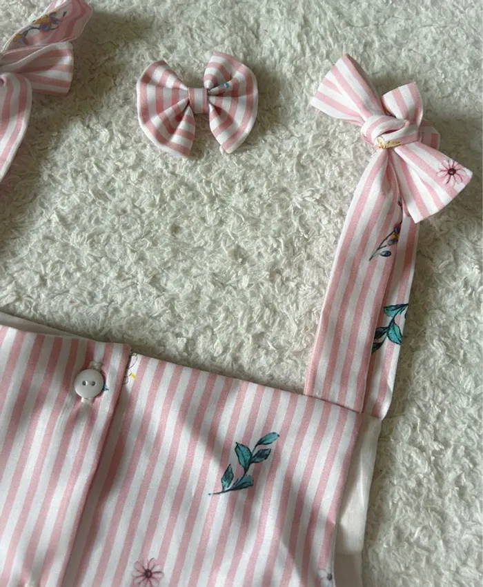Blouse crop top et noeud créatrice 8 ans neuf - photo numéro 5