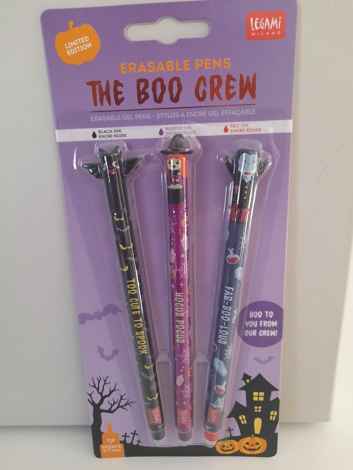 Set Stylos Gel Effaçables Halloween - Trousse Silicone 2-en-1 Kawaii (sorcière à Potion) + 12 Stylos + Marque-page + 12 Cerceaux - Idée Cadeau