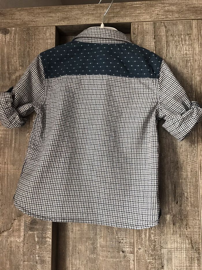 Chemise à carreaux bleus garçon 18 mois - photo numéro 6