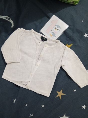 Gilet blanc _ 1 mois