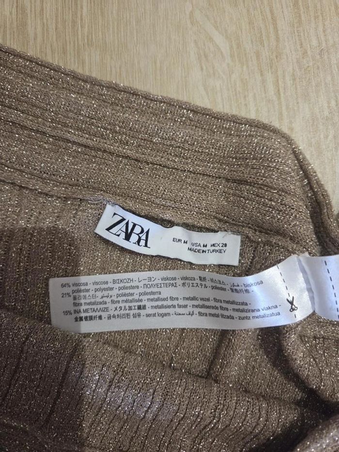 jupes longue Zara marron et doré taille M - photo numéro 6