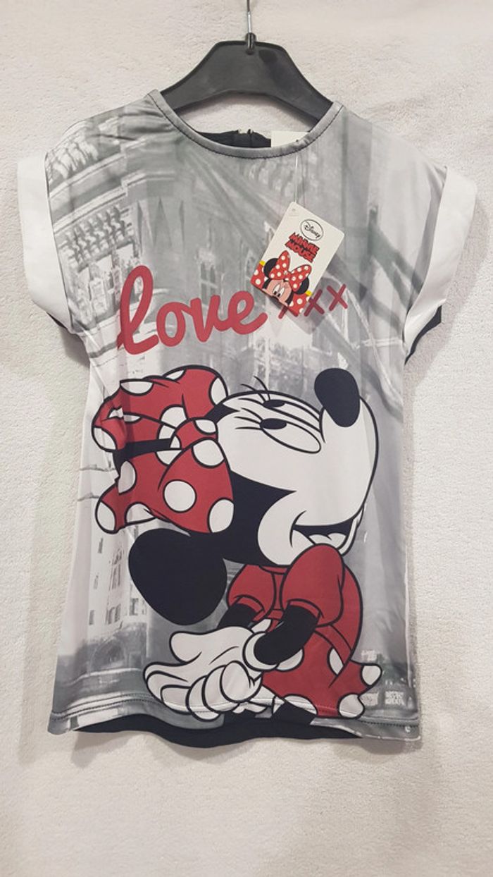 robe fille minnie disney noir gris