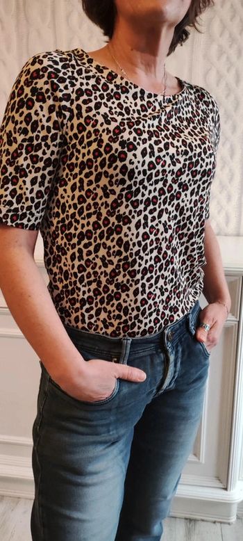 Blouse fluide camaïeu taille 1 joli imprimé