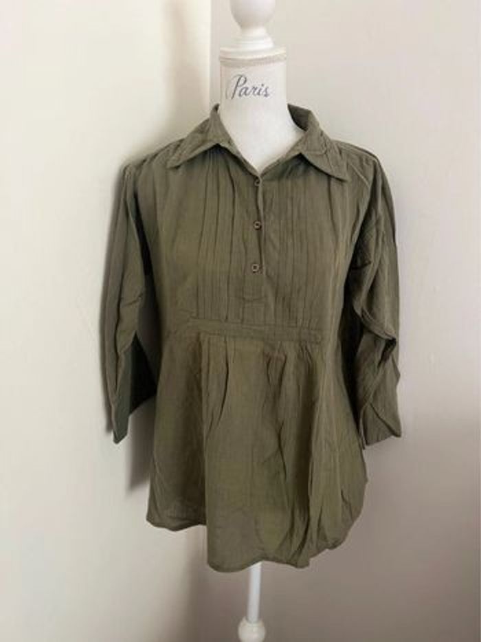 Chemise coton Naf Naf kaki