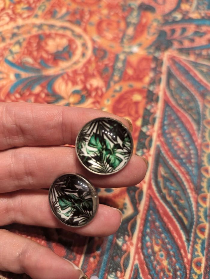 Boucles d'oreilles feuilles - photo numéro 2