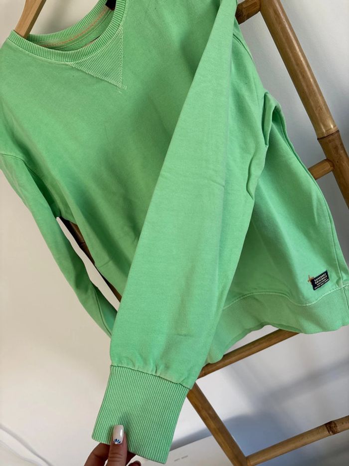 pull vert menthe superdry taille S - photo numéro 6