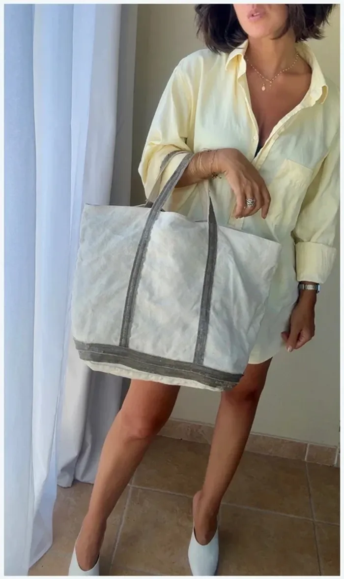 Sac cabas Vanessa Bruno lin blanc cassé bon état