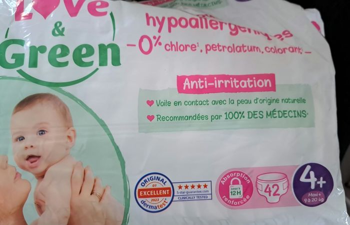 Lot 2 paquets couche Love&Green T4+ - photo numéro 3