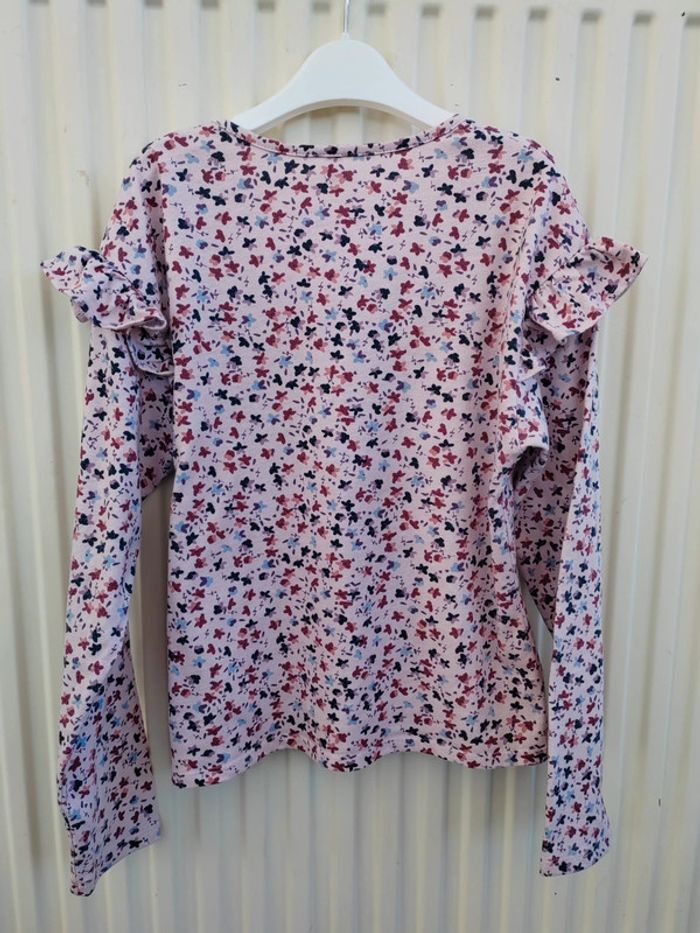 🩷Blouse rose fleurie 12 ans - photo numéro 4