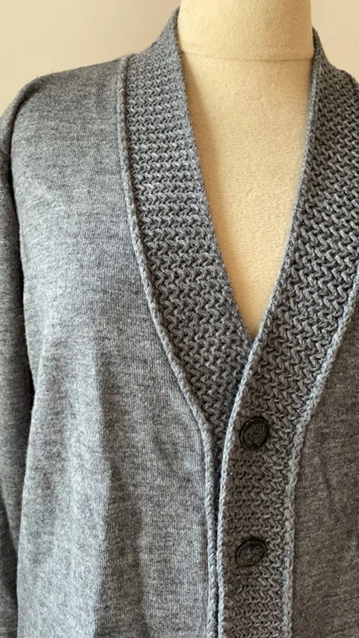 Gilet gris homme bouton Massimo Boni - taille S - photo numéro 2