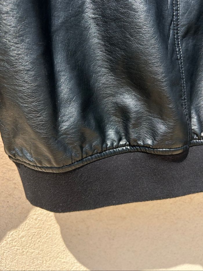 ZARA blouson bomber simili noir capuche garçon - photo numéro 8