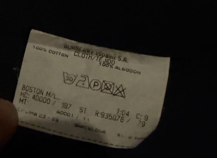 Chemise Burberry Taille M Homme Coton Bleu Marine - photo numéro 4