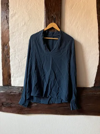 Blouse bleu marine en soie IKKS – T42