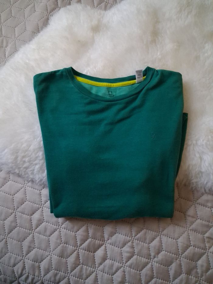 T-shirt garçon manches longues verte 12 ans - photo numéro 4