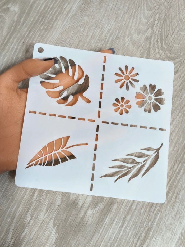 Pochoir feuilles - photo numéro 2