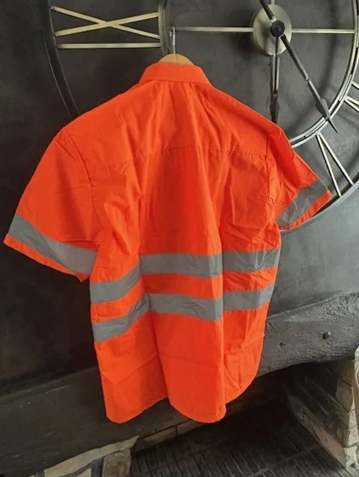 chemise de travail homme orange taille S neuve - photo numéro 4