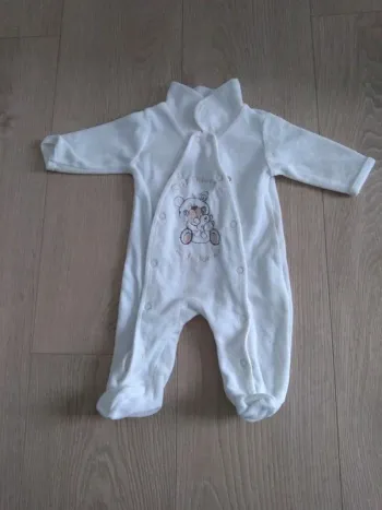Pyjama velours mixte ourson Petit Kimbaloo 1 mois