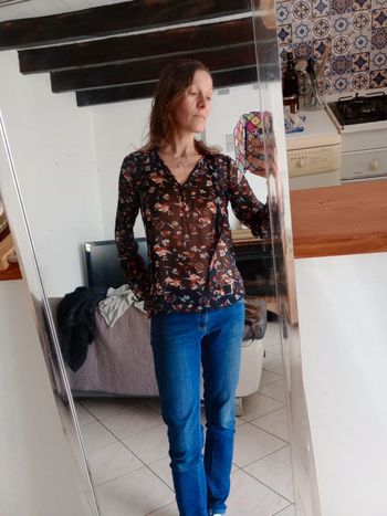 Blouse femme 36 type voile fantaisie c19