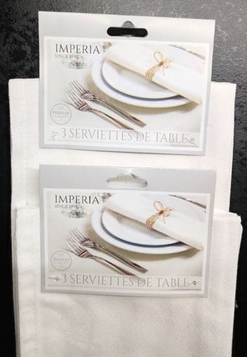 Serviettes de table en tissu 100% Coton