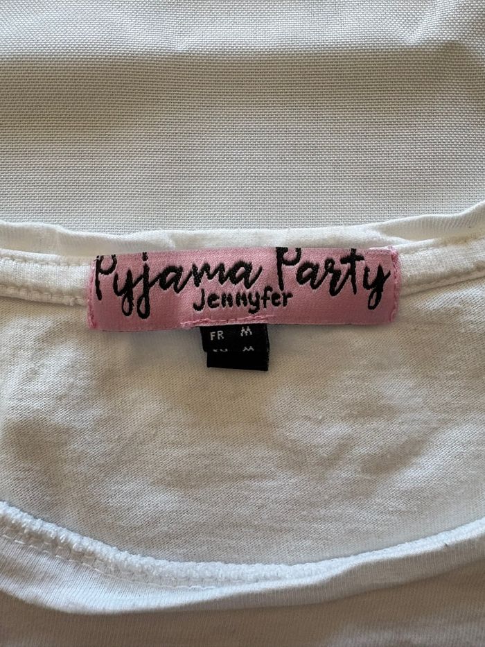Ensemble pyjama t-shirt blanc et short à carreaux - Jennyfer - M/38 - photo numéro 3