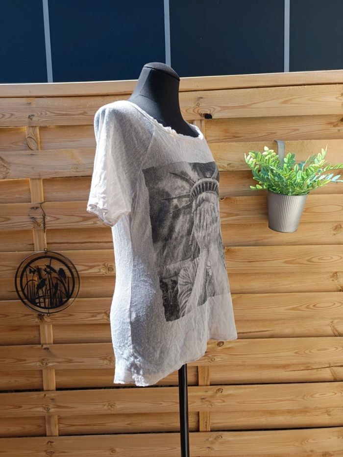 T-shirt en maille coton taille M - photo numéro 3