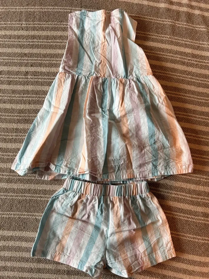Robe et bloomer rayures multicolore - photo numéro 2