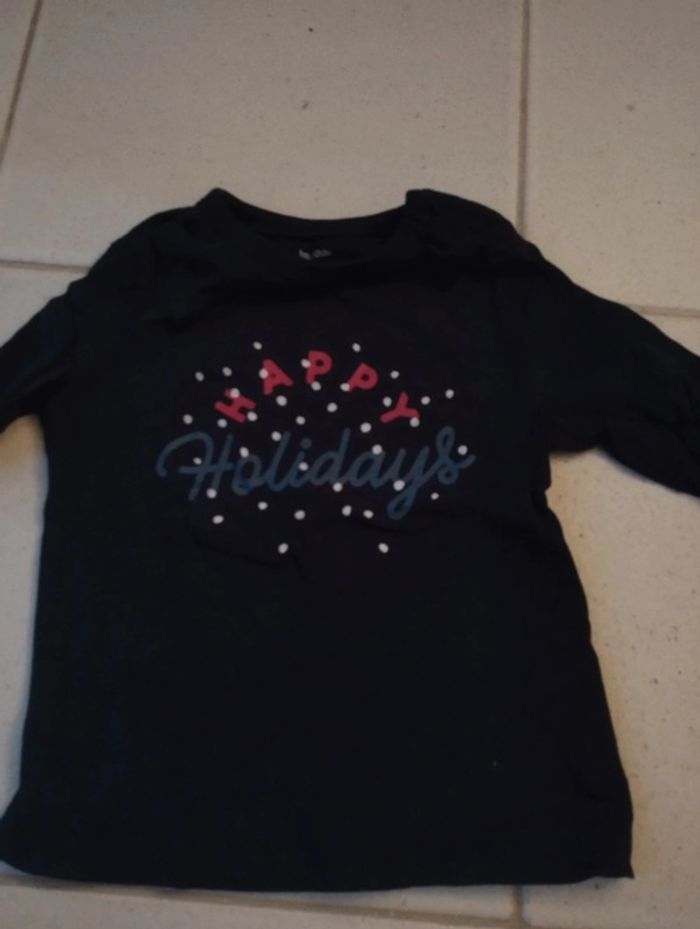 Tee shirt manches longues coton 24 mois - photo numéro 3