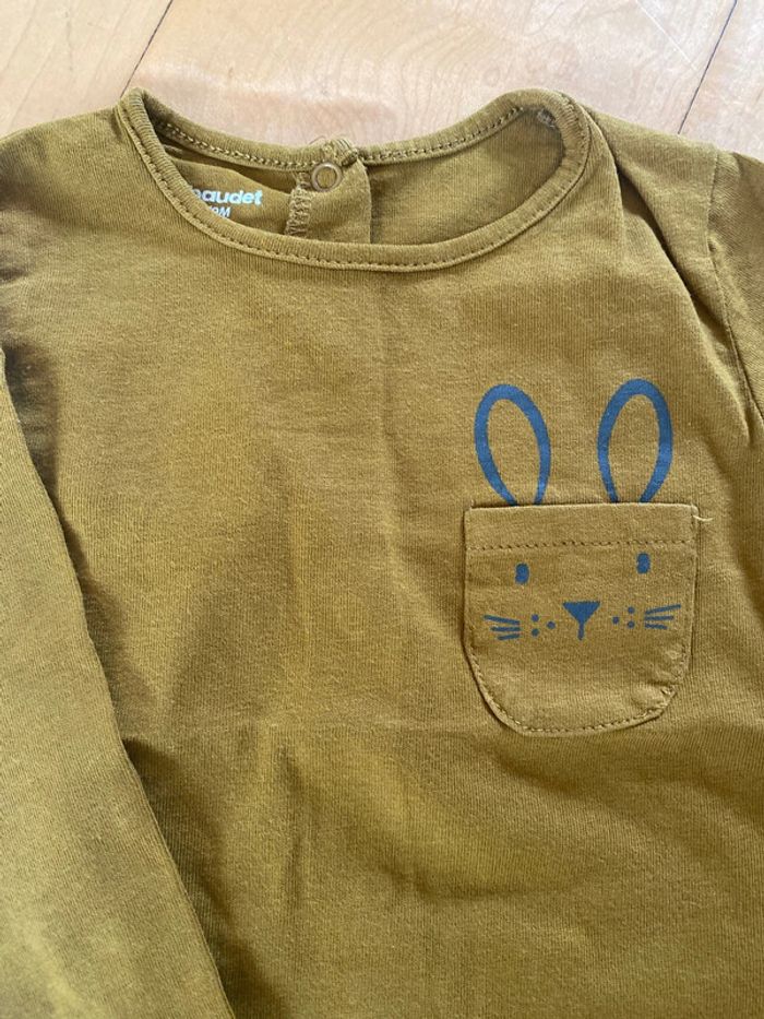 Lot 2 tee-shirts manches longues - 9 mois - Vertbaudet - photo numéro 2