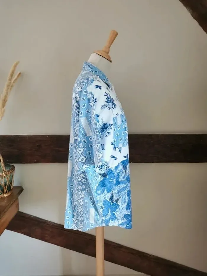 Chemise patchwork bleue - photo numéro 4