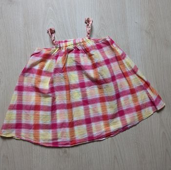 Robe légère sans manches quadrillée Orchestra 18 mois