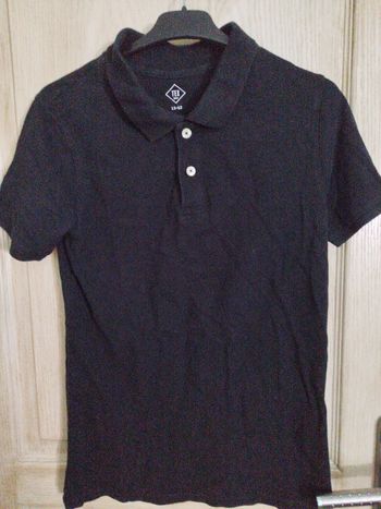 Polo noir 11-12 ans