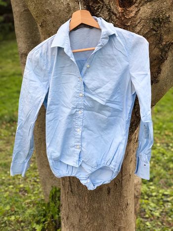 Body chemise bleu zara