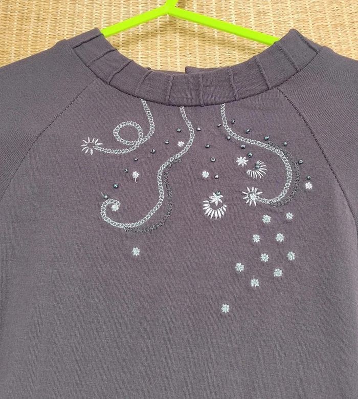 30 € Robe manches longues Jean Bourget Effet superposition Motif fantaisie sur la jupe 4 ans - photo numéro 4