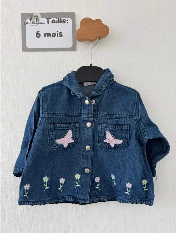 Chemise en jean - taille 6 mois 🌸