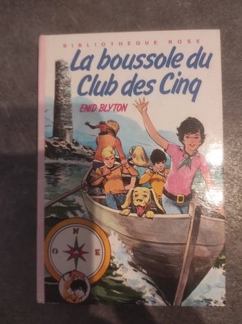 La boussole du Club des Cinq Enid Blyton Bibliothèque Rose cartonnée 1985