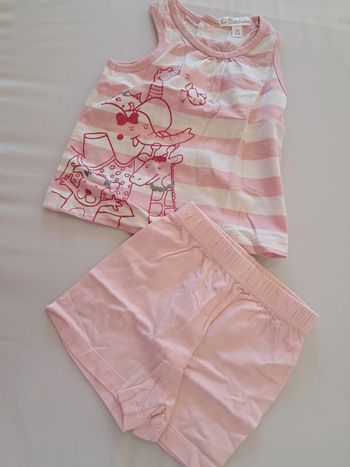 ensemble short et tee shirt fille 18 mois