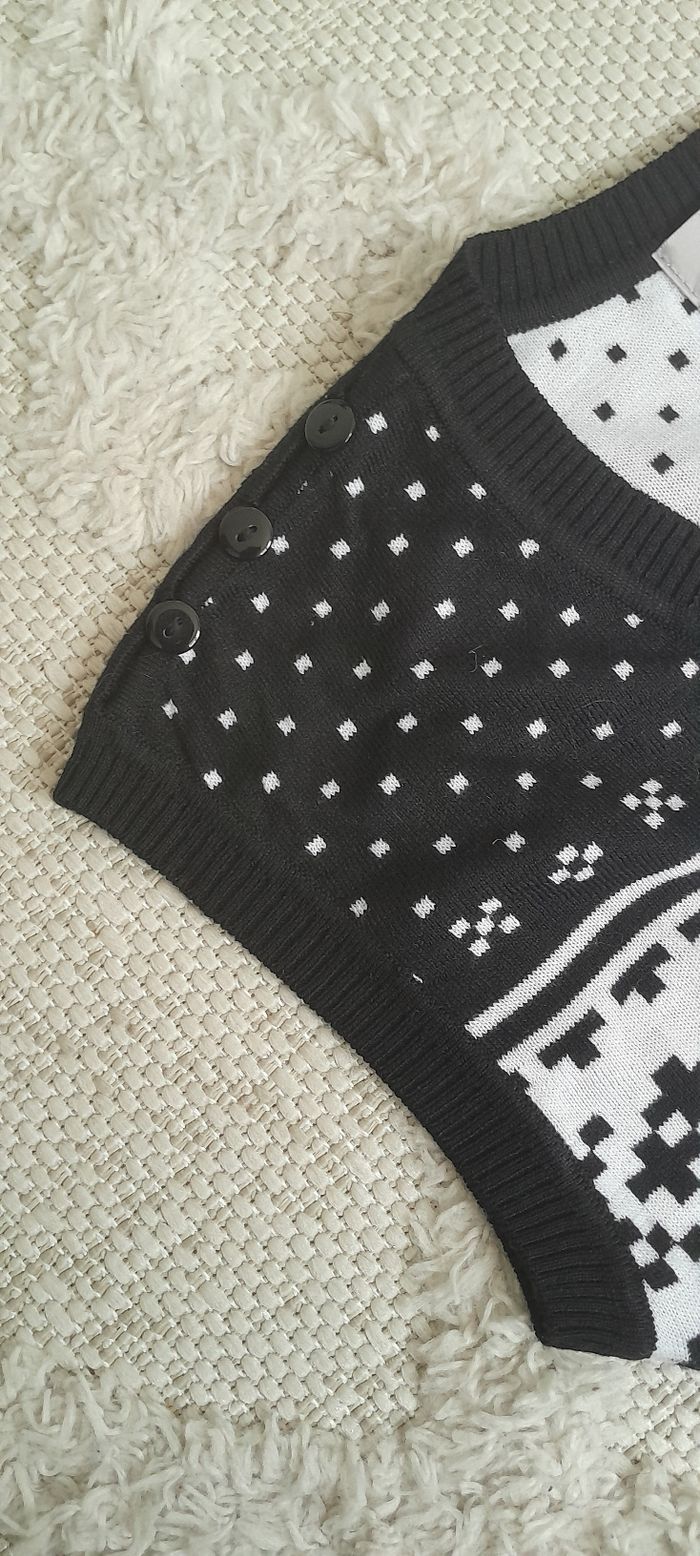 Haut sans manches noir et blanc femme - photo numéro 3