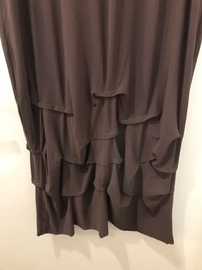 Robe femme longue sans manches marron taille unique - photo numéro 2