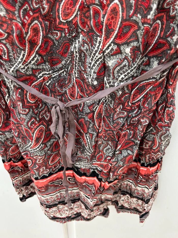 Robe d’été avec ceinture -woman taille 38 fleurs baroques - photo numéro 6