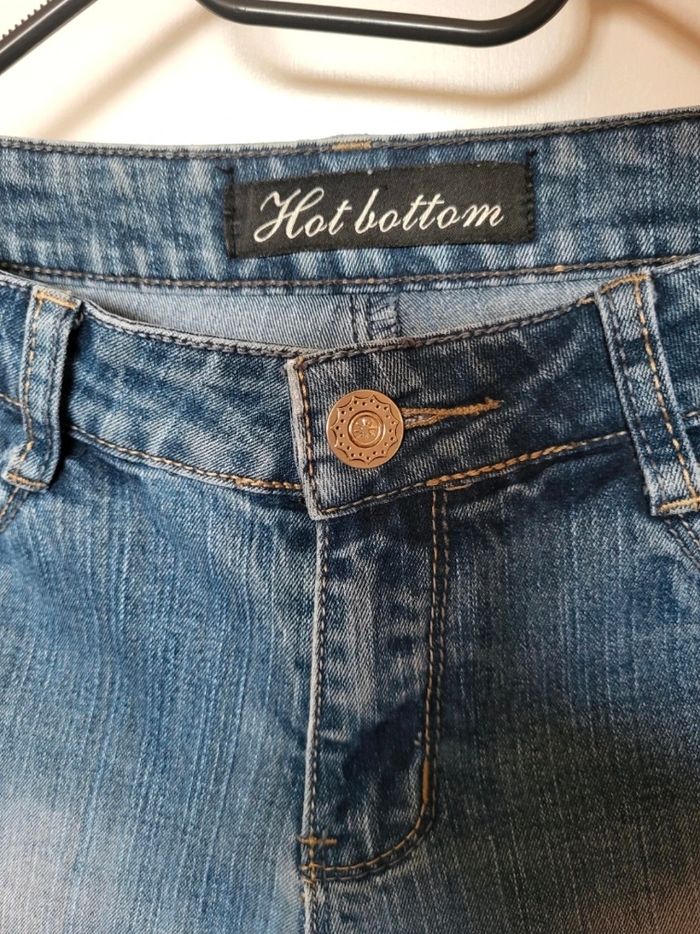 Pantalon jean bleu délavé - photo numéro 3