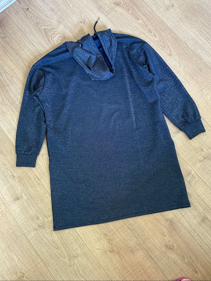 Robe sweat bleue marine pailletée neuve VILA taille M - photo numéro 8