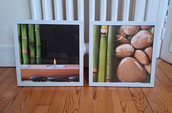  cadres déco Zen blancs